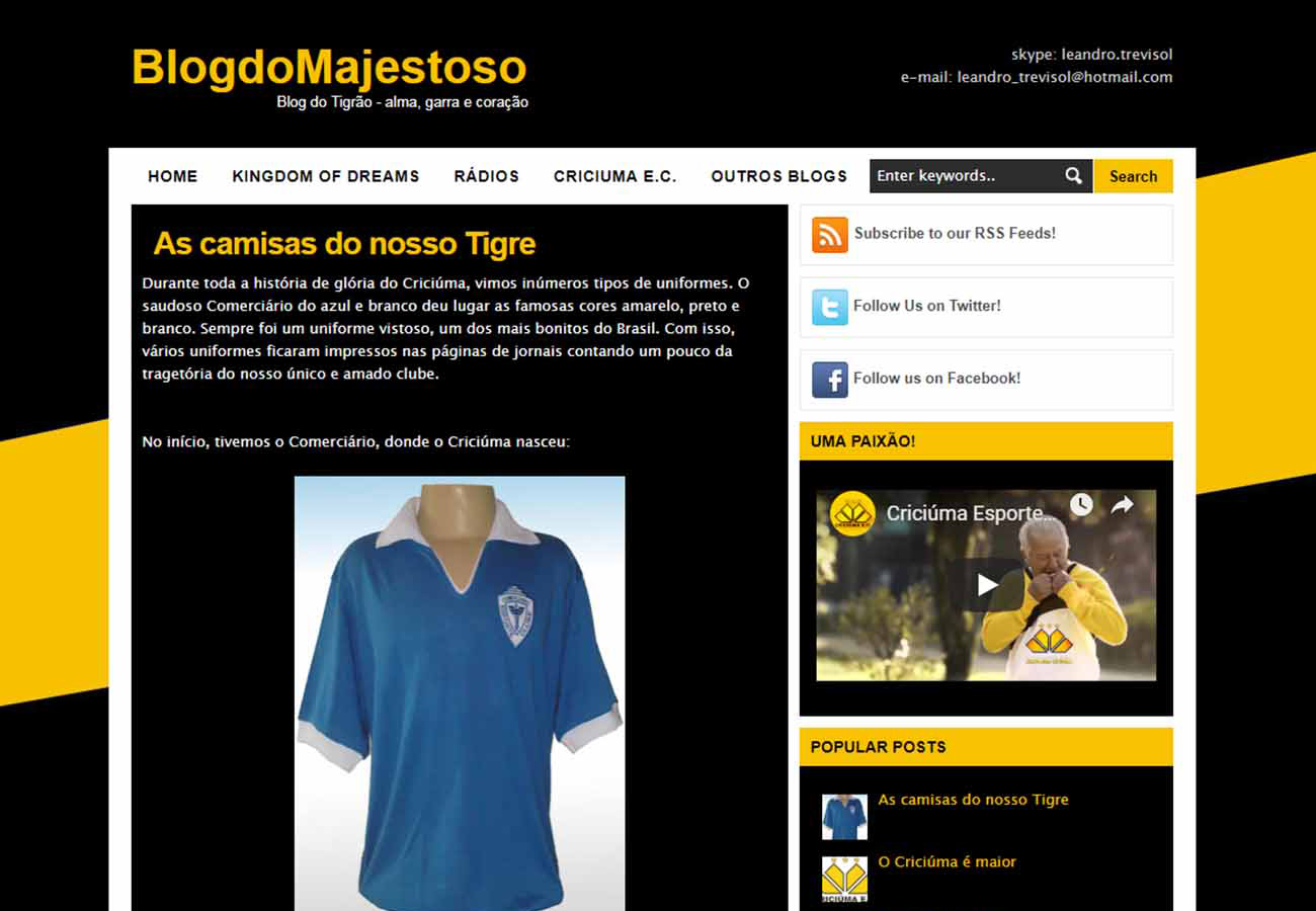 Blog do Majestoso – As camisas do nosso Tigre