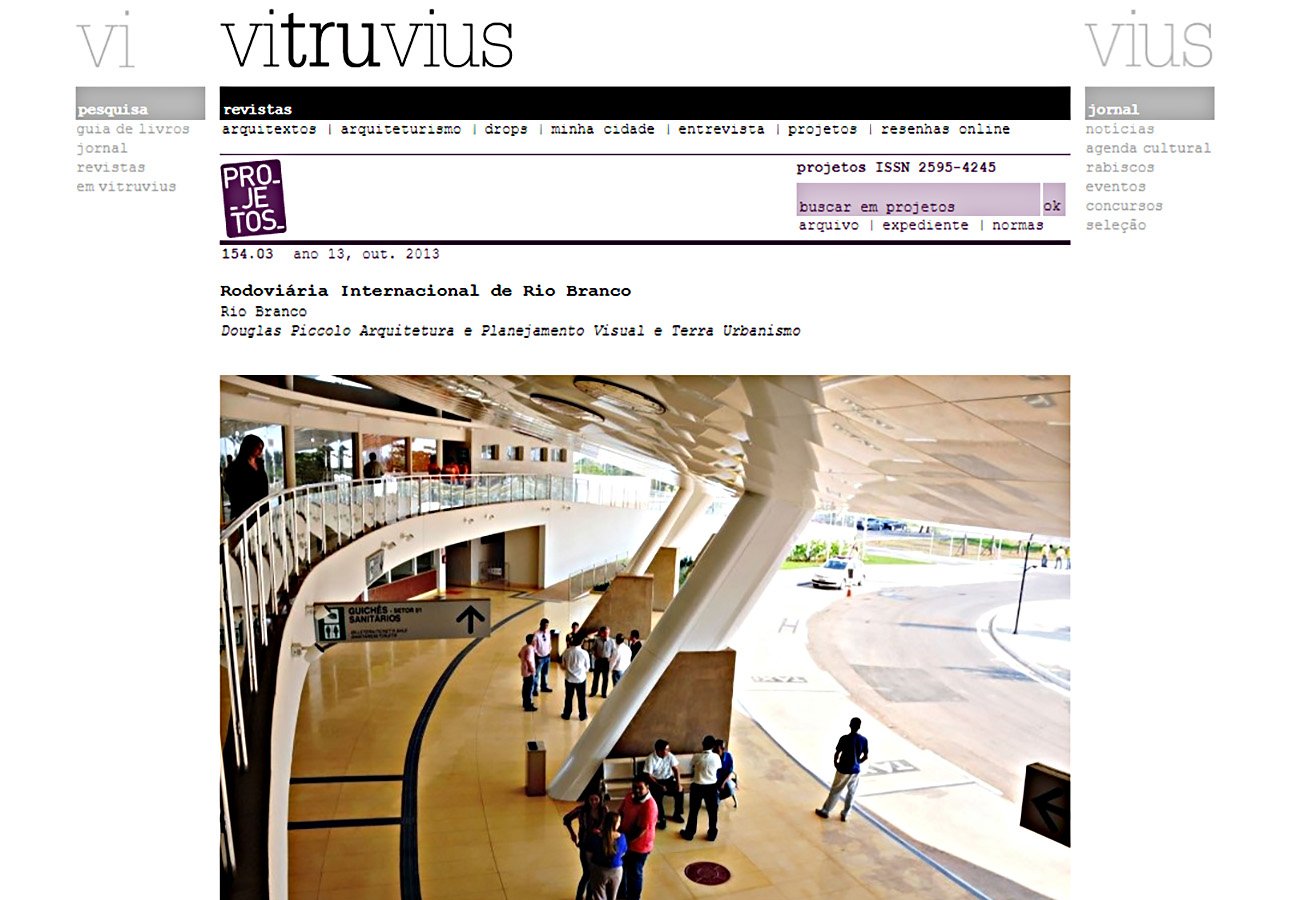 Vitruvius – Rodoviária Internacional de Rio Branco – Comunicação Visual