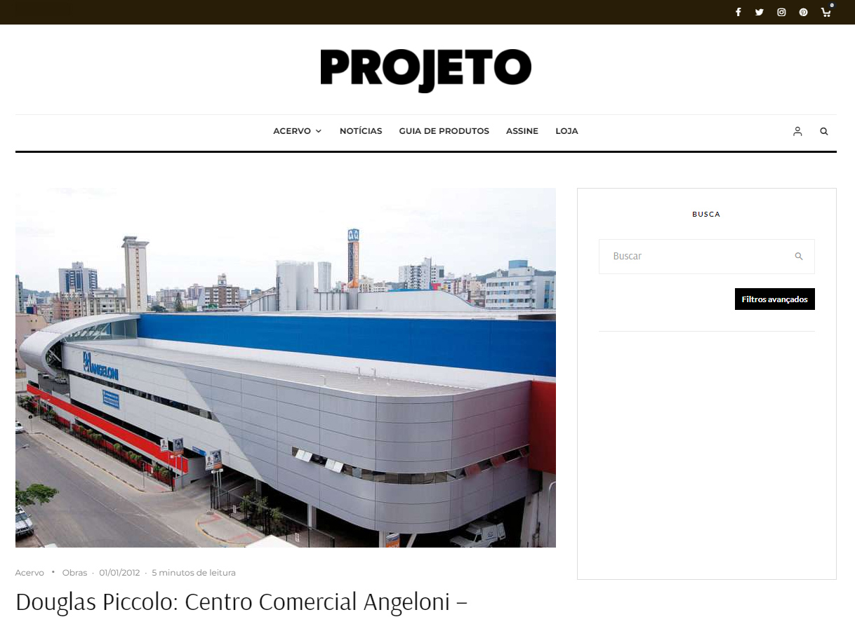 Revista Projeto – Centro Comercial Angeloni Criciúma