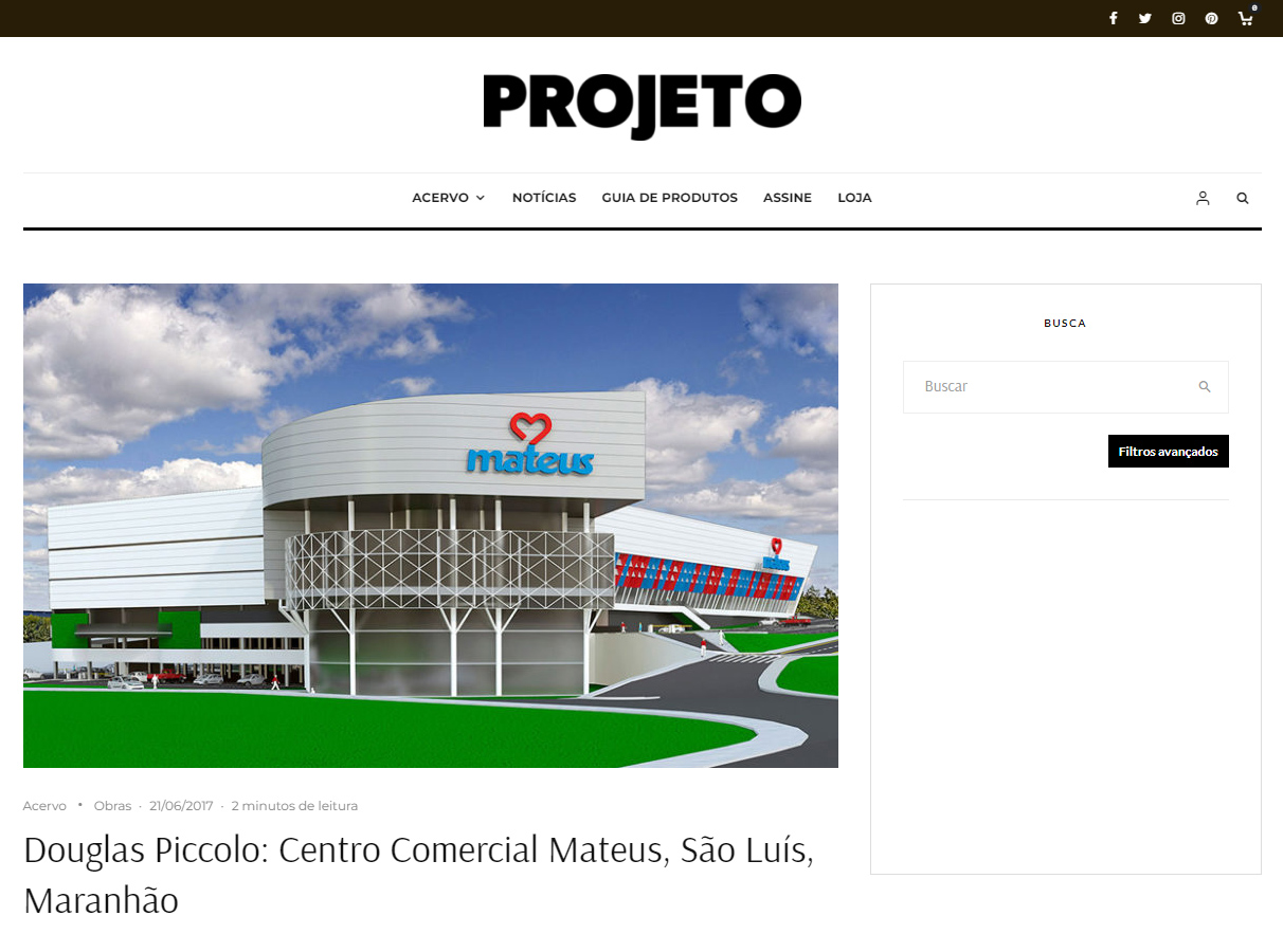 Revista Projeto – Centro Comercial Mateus