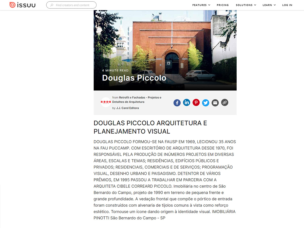 Issuu – Douglas Piccolo Arquitetura e Planejamento Visual